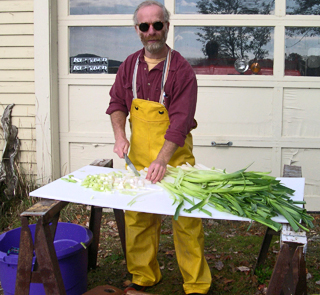 Chopping Leeks